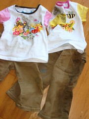 Bad mama -- letting the girls trip and fall into a muddy ditch...