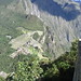 Looking down at Machu Picchu