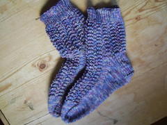 lace purl socks