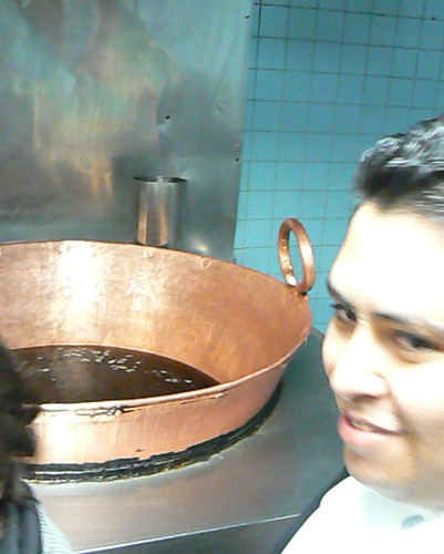 Chef Bryan Garcia with copper