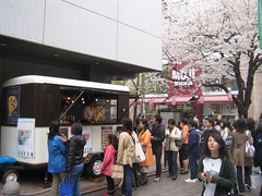 Jiyugaoka Crepe Stand with Sakura