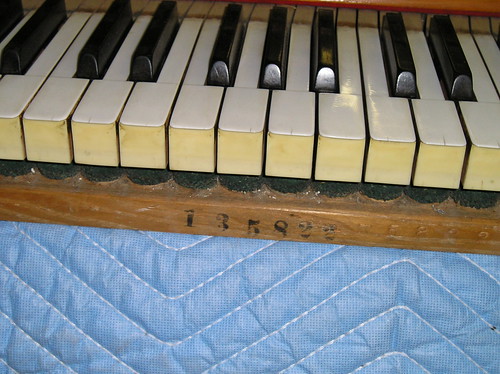 Steinway 1909 Piano Ready for Restoration - Keys with Serial Number