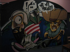 Ineresting artwork in our hostel