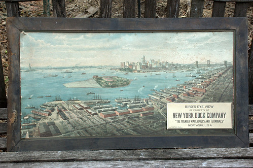New York Dock Company lithograph, full frame, Circa 1911