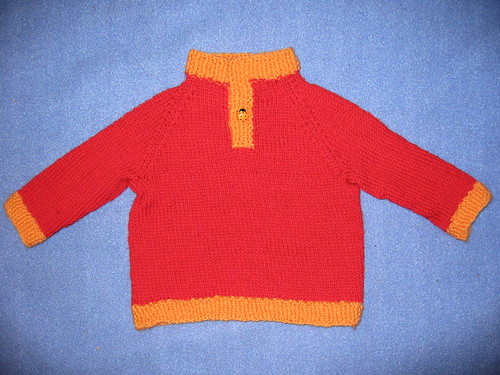 LMKG Child's Placket Sweater Red_03