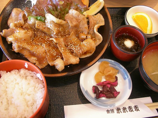 Kurobuta pork ginger 黒豚しょうが焼き定食