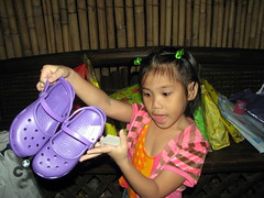 purple crocs!
