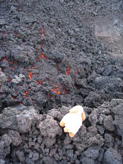 A ditch of lava - Youssouf at the Pacaya Volcano, Guatemala - 13 April 2007
