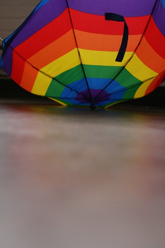 the little man's rainbow umbrella