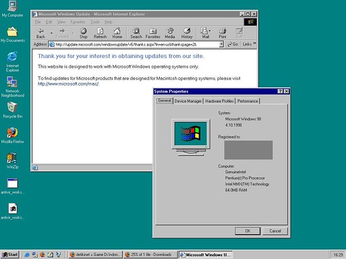 Windows 98 desktop screenshot