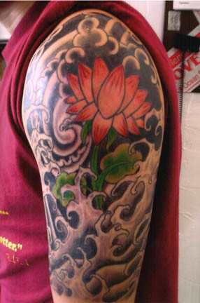 Starasian Tattoo Art Thibault Flower in The Tsunami