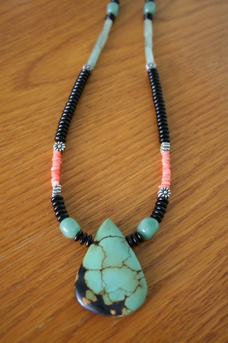 turquoise and coral, cu