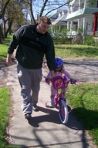 Sierra learns to ride her bike