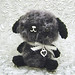 Amigurumi Smokey Grey/Black Puppy with heart charm