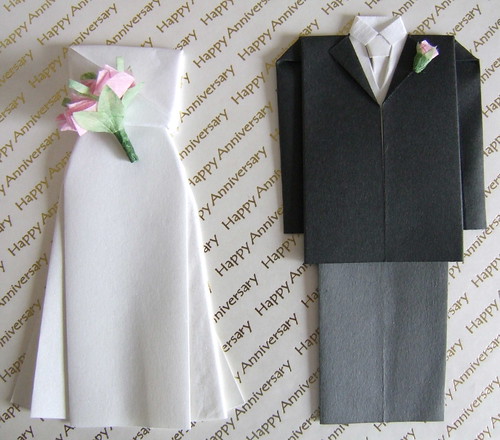 Origami Wedding Dress Suit Homemade 