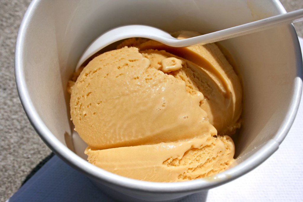 Single Scoop of Caramel Ice Cream