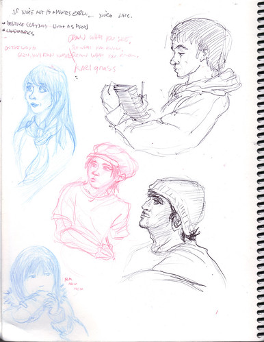 sketchbook page faces1