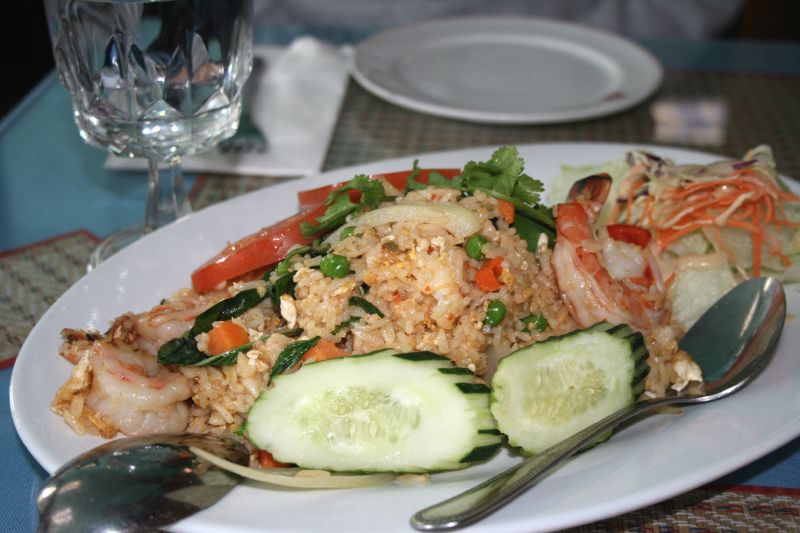 Basil Fried Rice with Shrimp