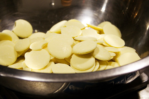 white chocolate for passion fruit filling