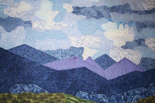 close up of the clouds, mom's fabric painting