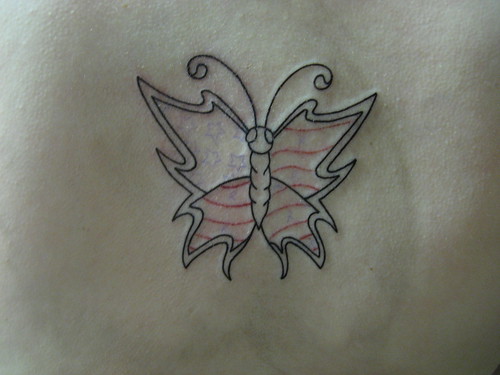 outlines of butterfly tattoos