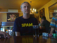 Mr Spam concentrating for the match