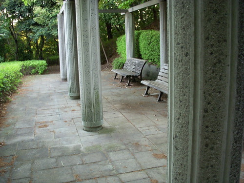 pillars and benches