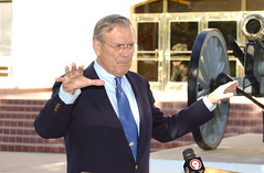 Rumsfeld: "Back off, guys."