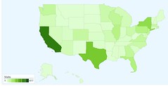 Map Closeup of United States - Google Analytics
