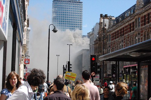 A fire on Oxford Street