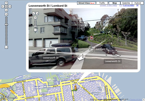 Lombard Street on Google Maps Street View