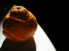 tangerine in sunlight