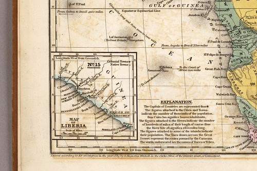  1839 map liberian coast - Pennsylvania Colony 