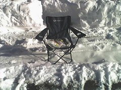 My first folding-chair parking-space-holder
