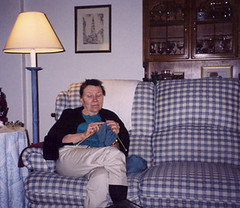 Mum in AZ knitting