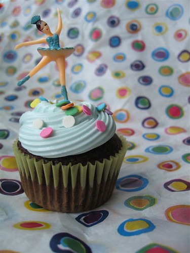 And here's a faux ballerina cupcake for sale on Etsy