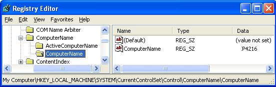 change computer name on network