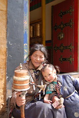 Tibetan mom and daugher