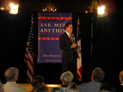 Mitt Romney visits Ames, Iowa, May 2007.