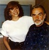 Mom styling Sean Connery's Hair