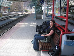 Sheri on the Zell am See train station