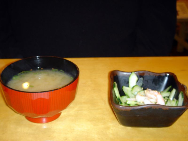 Miso Soup & Cucumber Salad