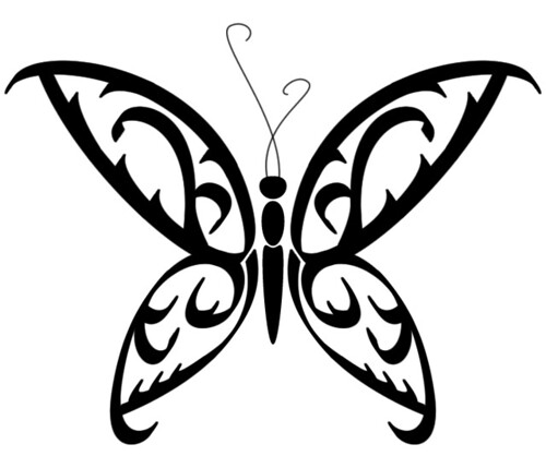 Tribal Butterfly Tattoo Designs