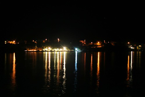 Night view from hotel pier
