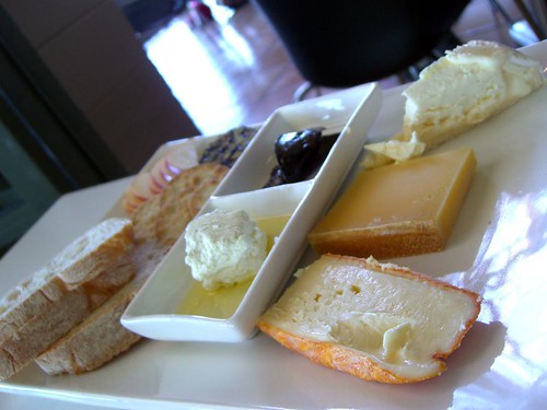 Green Point Room Cheese Platter with Tarago River Jensen's Red Washed Rind Tarago River Triple Cream Brie-style, Exton Heidi Gruyere, Ewe and Goat's Milk Feta