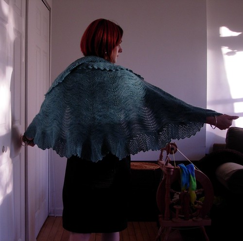 Back view of the Bloom Shawl