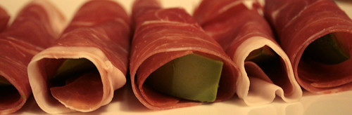 Parma Ham Wrapped Avocado Slices