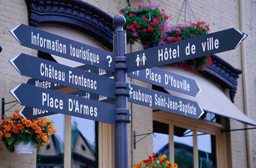 Old Quebec street signs
