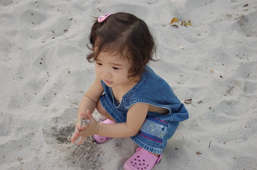 Playing with sand