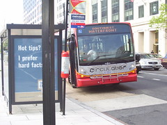 DC Circulator Bus via Southwest Waterfront, 9th and H Streets NW